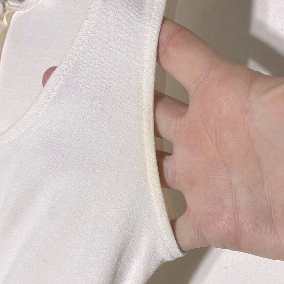 5/$25 Maggie Ward Off White Ivory Mini Dress M - Picture 10 of 14